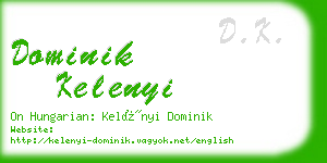 dominik kelenyi business card